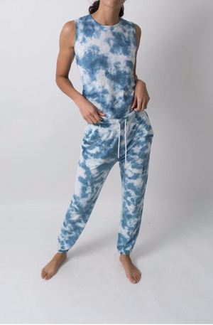 LEALLO MAX JOGGER PULL ON PANT IN TIE BLUE HEAVEN